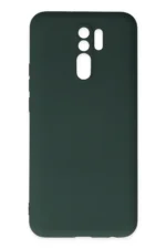 Uray store Xiaomi Redmi 9 Kılıf Nano içi Kadife Silikon - Koyu Yeşil