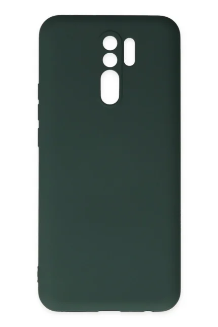 Uray store Xiaomi Redmi 9 Kılıf Nano içi Kadife Silikon - Koyu Yeşil