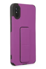 Uray store Xiaomi Redmi 9A Kılıf Mega Standlı Silikon - Mor - Görsel 2