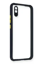 Uray store Xiaomi Redmi 9A Kılıf Miami Şeffaf Silikon - Lacivert