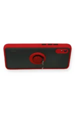 Uray store Xiaomi Redmi 9A Kılıf Montreal Yüzüklü Silikon Kapak - Kırmızı - Görsel 3