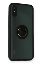 Uray store Xiaomi Redmi 9A Kılıf Montreal Yüzüklü Silikon Kapak - Siyah - Görsel 2