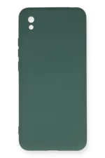 Uray store Xiaomi Redmi 9A Kılıf Nano içi Kadife Silikon - Koyu Yeşil
