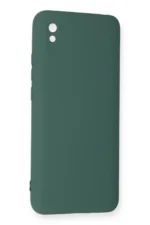 Uray store Xiaomi Redmi 9A Kılıf Nano içi Kadife Silikon - Koyu Yeşil - Görsel 3