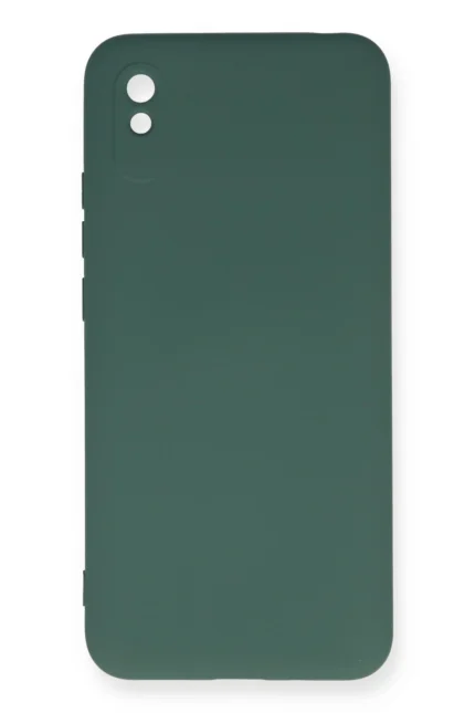 Uray store Xiaomi Redmi 9A Kılıf Nano içi Kadife Silikon - Koyu Yeşil