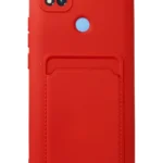 Uray store Xiaomi Redmi 9C Kılıf Kelvin Kartvizitli Silikon - Kırmızı