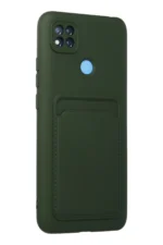 Uray store Xiaomi Redmi 9C Kılıf Kelvin Kartvizitli Silikon - Koyu Yeşil - Görsel 2