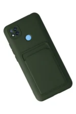 Uray store Xiaomi Redmi 9C Kılıf Kelvin Kartvizitli Silikon - Koyu Yeşil - Görsel 3