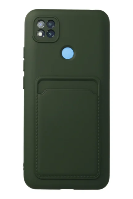 Uray store Xiaomi Redmi 9C Kılıf Kelvin Kartvizitli Silikon - Koyu Yeşil