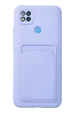 Uray store Xiaomi Redmi 9C Kılıf Kelvin Kartvizitli Silikon - Lila