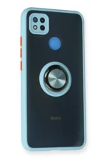 Uray store Xiaomi Redmi 9C Kılıf Montreal Yüzüklü Silikon Kapak - Buz Mavi - Görsel 2