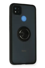 Uray store Xiaomi Redmi 9C Kılıf Montreal Yüzüklü Silikon Kapak - Siyah - Görsel 2