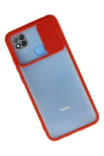 Uray store Xiaomi Redmi 9C Kılıf Palm Buzlu Kamera Sürgülü Silikon - Kırmızı - Görsel 2