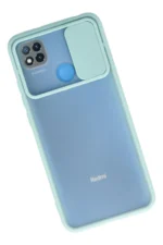Uray store Xiaomi Redmi 9C Kılıf Palm Buzlu Kamera Sürgülü Silikon - Turkuaz - Görsel 2