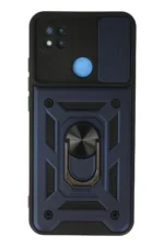 Uray store Xiaomi Redmi 9C Kılıf Pars Lens Yüzüklü Silikon - Lacivert