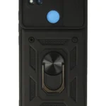 Uray store Xiaomi Redmi 9C Kılıf Pars Lens Yüzüklü Silikon - Siyah