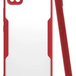 Uray store Xiaomi Redmi 9C Kılıf Platin Silikon - Kırmızı