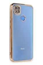 Uray store Xiaomi Redmi 9C Kılıf Razer Lensli Silikon - Gold