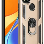 Uray store Xiaomi Redmi 9C Kılıf Sofya Yüzüklü Silikon Kapak - Gold