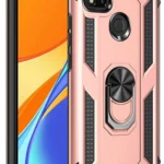 Uray store Xiaomi Redmi 9C Kılıf Sofya Yüzüklü Silikon Kapak - Rose