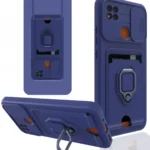Uray store Xiaomi Redmi 9C Kılıf Zuma Kartvizitli Yüzüklü Silikon - Lacivert