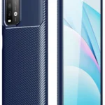 Uray store Xiaomi Redmi 9T Kılıf Auto Focus Karbon Kapak - Lacivert