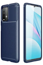 Uray store Xiaomi Redmi 9T Kılıf Auto Focus Karbon Kapak - Lacivert