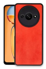 Uray store Xiaomi Redmi A3 4G Kılıf Aras Deri Kapak - Kırmızı