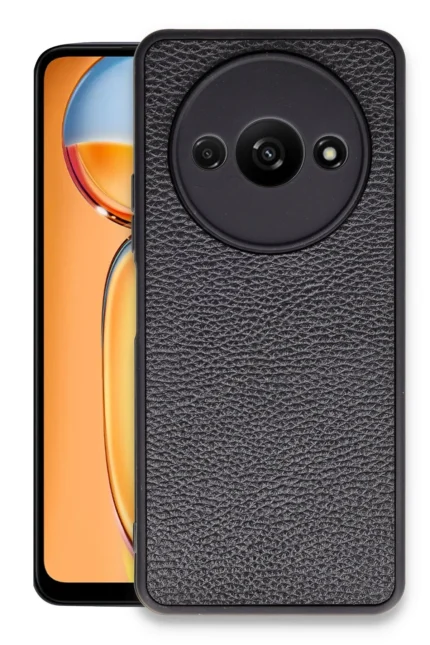 Uray store Xiaomi Redmi A3 4G Kılıf Aras Deri Kapak - Siyah