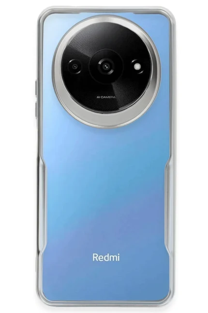 Uray store Xiaomi Redmi A3 4G Kılıf Boyi Silikon Kapak - Gümüş