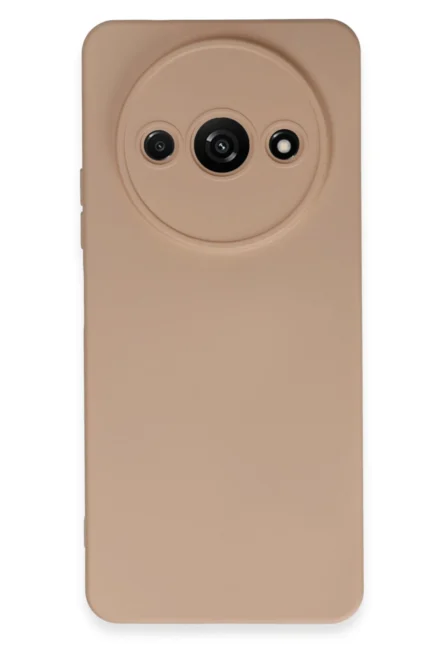 Uray store Xiaomi Redmi A3 4G Kılıf Nano içi Kadife Silikon - Pudra