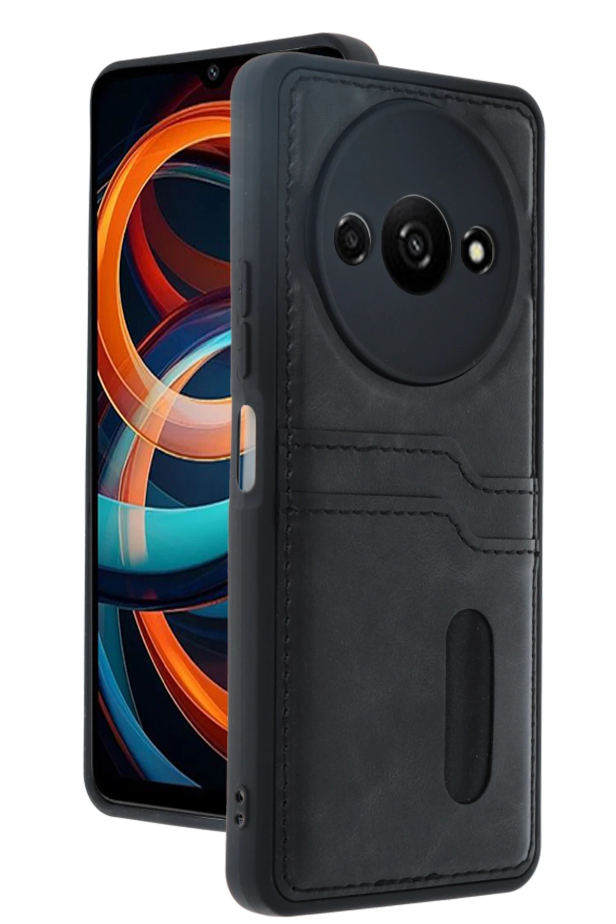 newface-xiaomi-redmi-a3-4g-kilif-sara-kartvizitli-deri-kilif-siyah-default Uray store Xiaomi Redmi A3 4G Kılıf Sara Kartvizitli Deri Kılıf - Siyah - Görsel 1