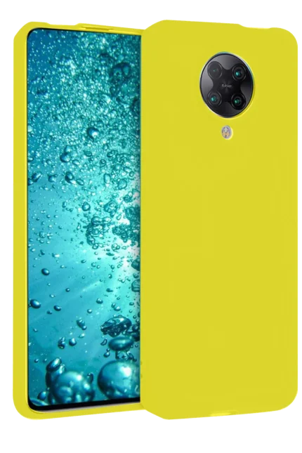 Uray store Xiaomi Redmi K30 Pro Kılıf Nano içi Kadife Silikon - Sarı
