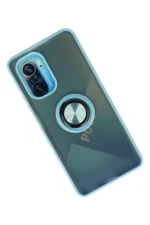 Uray store Xiaomi Redmi K40 Kılıf Montreal Yüzüklü Silikon Kapak - Buz Mavi - Görsel 2