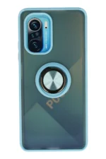 Uray store Xiaomi Redmi K40 Kılıf Montreal Yüzüklü Silikon Kapak - Buz Mavi