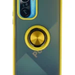 Uray store Xiaomi Redmi K40 Kılıf Montreal Yüzüklü Silikon Kapak - Sarı