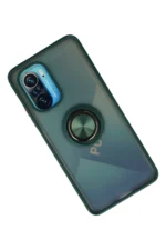 Uray store Xiaomi Redmi K40 Kılıf Montreal Yüzüklü Silikon Kapak - Yeşil - Görsel 2