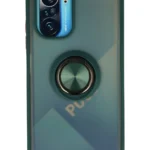 Uray store Xiaomi Redmi K40 Kılıf Montreal Yüzüklü Silikon Kapak - Yeşil