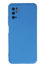 Uray store Xiaomi Redmi Note 10 5G Kılıf Nano içi Kadife Silikon - Mavi