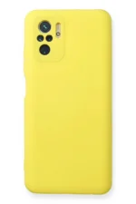 Uray store Xiaomi Redmi Note 10 Kılıf Nano içi Kadife Silikon - Sarı