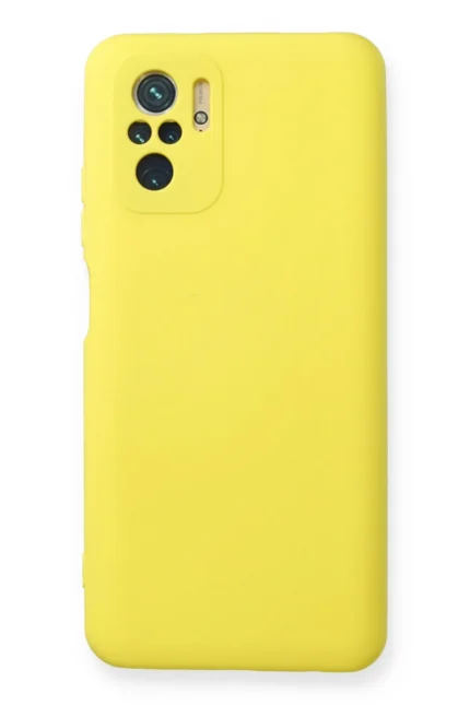 Uray store Xiaomi Redmi Note 10 Kılıf Nano içi Kadife Silikon - Sarı