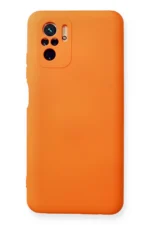 Uray store Xiaomi Redmi Note 10 Kılıf Nano içi Kadife Silikon - Turuncu