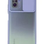 Uray store Xiaomi Redmi Note 10 Kılıf Palm Buzlu Kamera Sürgülü Silikon - Lila