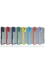 Uray store Xiaomi Redmi Note 10 Kılıf Platin Silikon - Kırmızı - Görsel 2