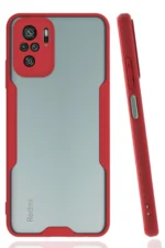 Uray store Xiaomi Redmi Note 10 Kılıf Platin Silikon - Kırmızı