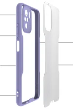 Uray store Xiaomi Redmi Note 10 Kılıf Platin Silikon - Kırmızı - Görsel 3