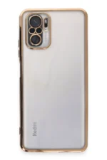 Uray store Xiaomi Redmi Note 10 Kılıf Razer Lensli Silikon - Gold - Görsel 2