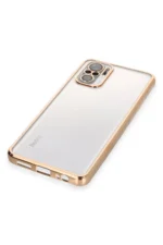 Uray store Xiaomi Redmi Note 10 Kılıf Razer Lensli Silikon - Gold - Görsel 4