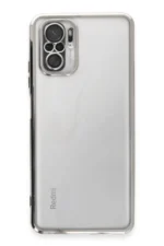 Uray store Xiaomi Redmi Note 10 Kılıf Razer Lensli Silikon - Gümüş - Görsel 2