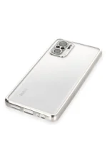 Uray store Xiaomi Redmi Note 10 Kılıf Razer Lensli Silikon - Gümüş - Görsel 4
